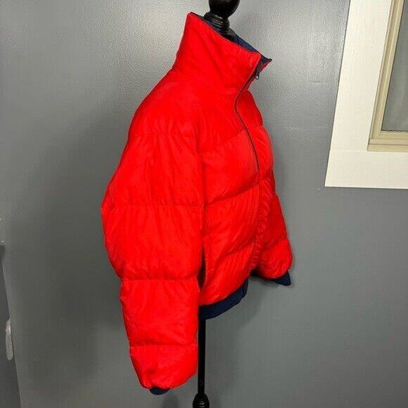Vintage REVERSIBLE blue and orange Columbia puffer zip up jacket with pockets - Picture 11 of 12